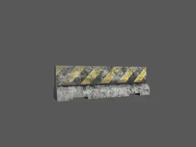Traffic Barriers Low-poly 3D model purchase