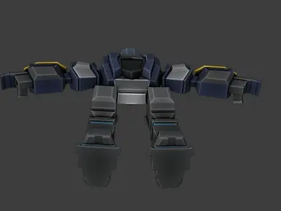 Armoured Warrior Low-poly 3D model