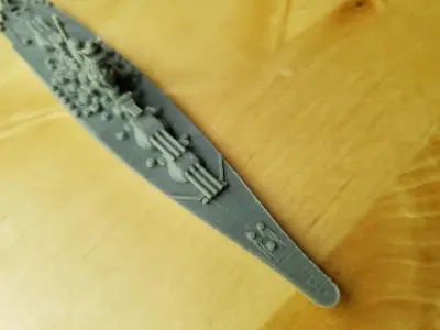Japanese Yamato Class Battleship 3D print model