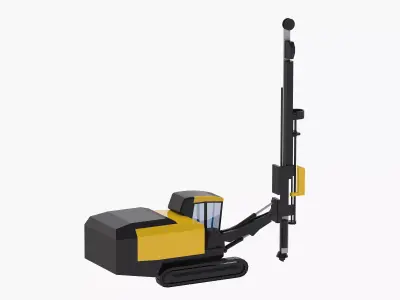 Drill Rig Smart Roc CL Simplified Low-poly 3D model