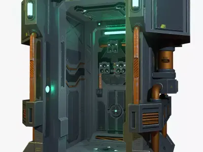 Scifi Chamber Low-poly 3D model purchase