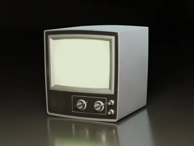 Small Box TV Low-poly 3D model