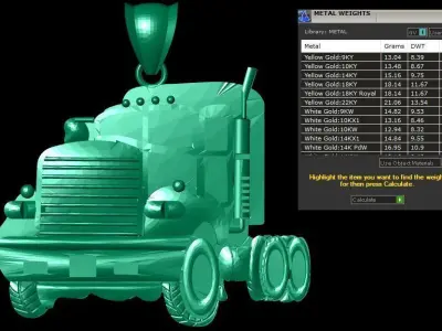 3D Truck Pendent 3D print model