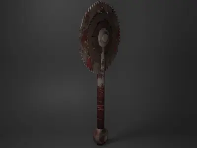 Saw Blade Axe - Game Ready Low-poly 3D model