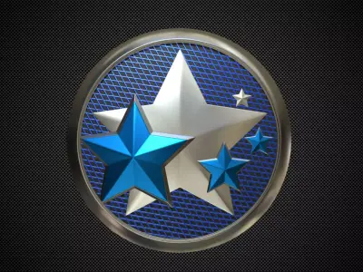Venucia logo 3D model by 3dlogoman