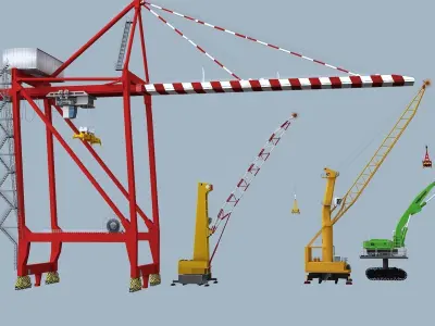 Crane  models  Low-poly 3D model