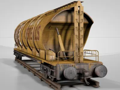 Cereals Train Wagon 3D model