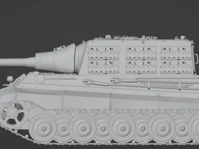 H0 1-87 scale Jagdpanzer VI Jagdtiger 3D print model