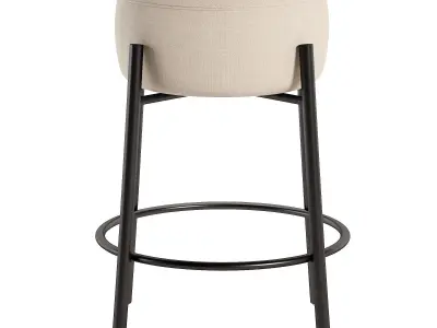 Colombe Upholstered Counter Stool with Metal Frame Low-poly 3D model