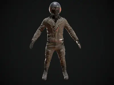 Skull armor 16 Low-poly 3D model