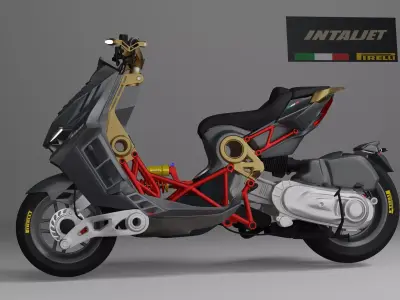 DRAGSTER INTALJET 200 Low-poly 3D model