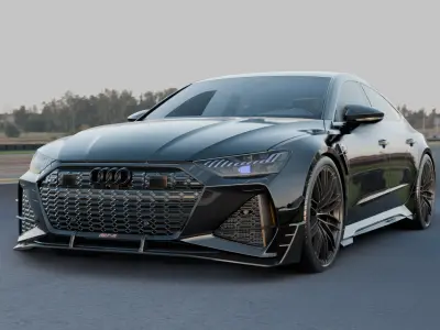 2025 Audi RS7R ABT 3D Model Low-poly 3D model