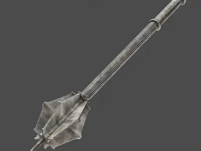 Steel ceremonial mace 3D model