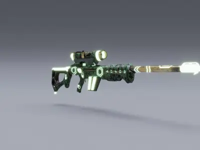 WEAPON SLR MILITARYSTYLE Low-poly 3D model