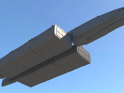 Sci Fi Transport Ship 3D model purchase