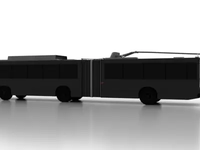 Trolleybus Kiyv-12-01 Low Low-poly 3D model