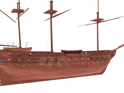 Frigate Pallada 3D model