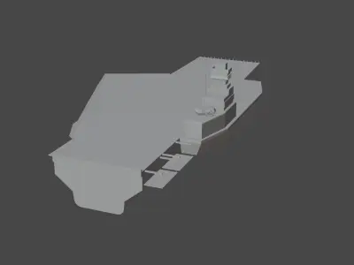 3D Aircraft Carrier Low-poly 3D model
