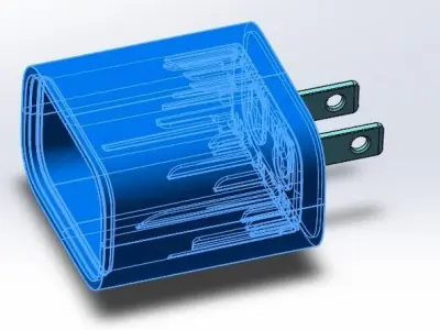 Mobile phone charger automatic assembly line 3D model