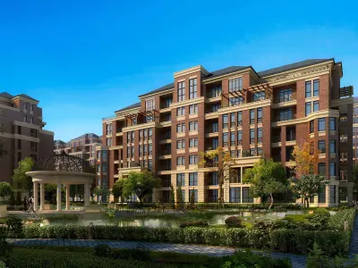 3Dmax fashion city commercial square building 117 3D model