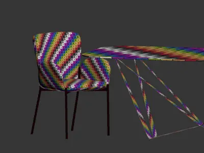 Dining Set 109 3D model purchase