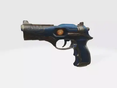 futuristic laser pistol 3D model