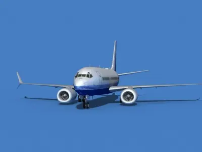 Boeing 737 MAX 7 Corporate 3 3D model