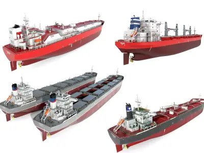 Ships collection 03 hquality 3D model