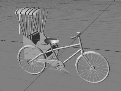 Rickshaw - Side-driver 3D model