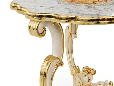 Tavolini Italian Early 20th Century Classic Baroque Tripod Table 3D model