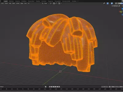 Custom3Dprint Minifigure Accessory - Minifigure Hair S2 - 135 3D print model