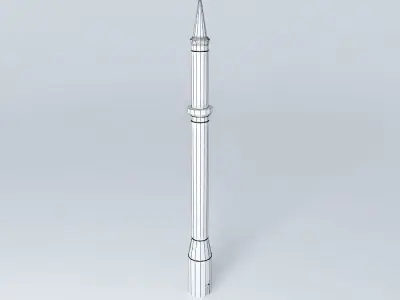 Eger minaret Hungary 3D model