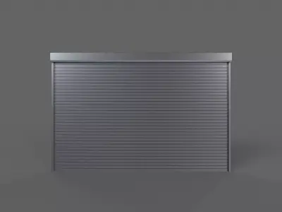 PBR Industrial Door A3 Low-poly 3D model