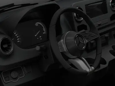 Mercedes Benz eSprinter Panel Van L2H2 FWD HQ Interior 2024 3D model