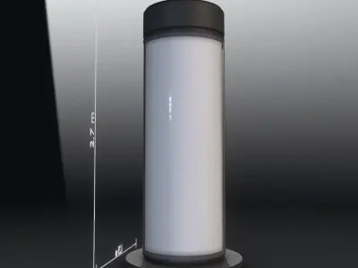 All Advertising Pillar with Glass  3D Model Pack