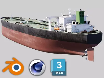 Oil Tanker PBR 3D model