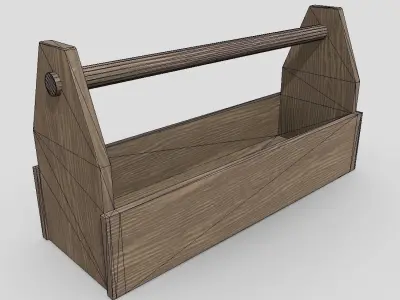 CC0 - Crate 3 wooden tool box Free low-poly 3D model