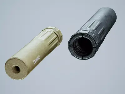 Silencer DD Wave QD supressor Low-poly 3D model