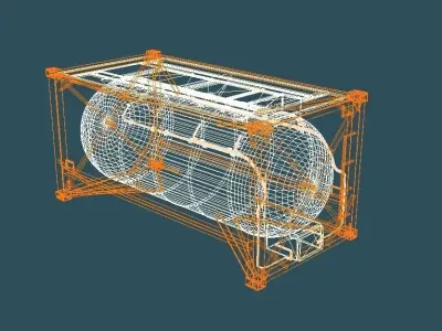 20Feet Chemical Container 3D model