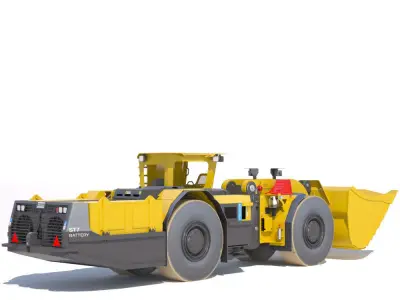 Atlas Copco underground loader Scooptram ST7 battery powered 3D model
