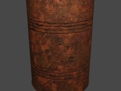 Barrel for fuel Free low-poly 3D model