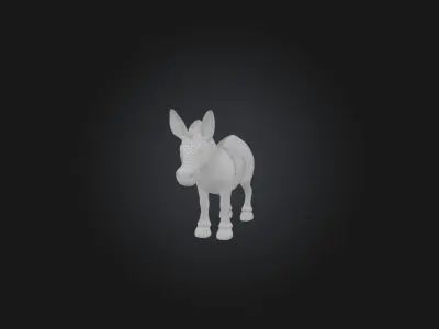 Realistic Zebra Model Low-poly 3D model
