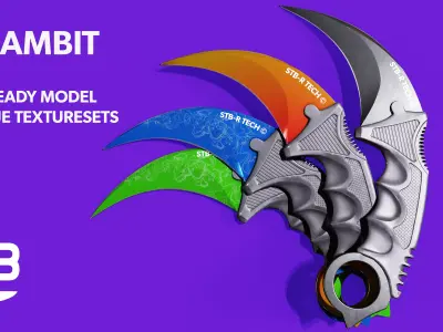 Karambit Low-poly 3D model buy