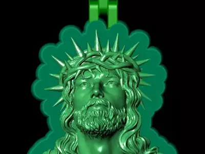 Jesus Christ pendant  Low-poly 3D model