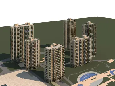High-Rise Residential 3D model buy