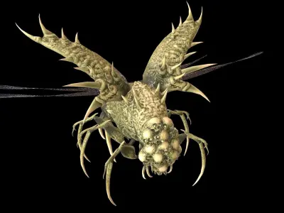 DemonBug13 bee flying Low-poly 3D model