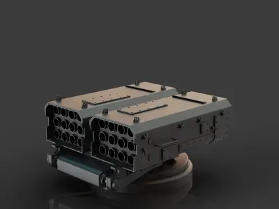 sci-fi missile launcher M-24 3D model