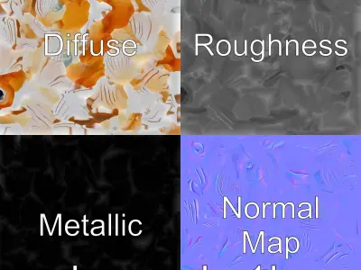 Sea Angel Model with Translucent Wing Design Low-poly 3D model