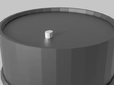 3D Barrel - Industrial metallic material Free low-poly 3D model