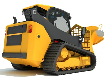 Skid Steer Loader Tree Cutter 3D model